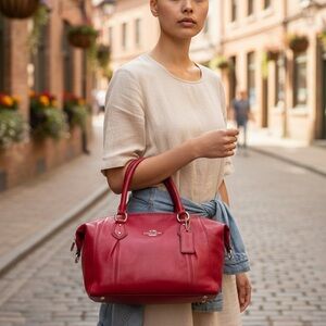 Coach Cherry Red Satchel